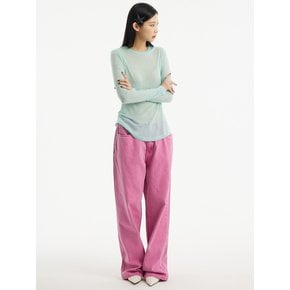 UP-410 와이드 다잉팬츠 핑크_WIDE DYEING PANTS PINK