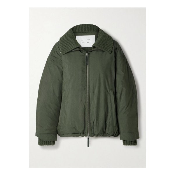 프로엔자슐러 베로니카 리브 니트 트리밍 패딩 코튼 블렌드 셸 코트 1647597354062913