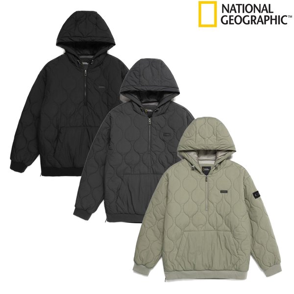 [시흥점] N234UFT300 남여공용 포에베 우븐 퀼팅 아노락 후드점퍼