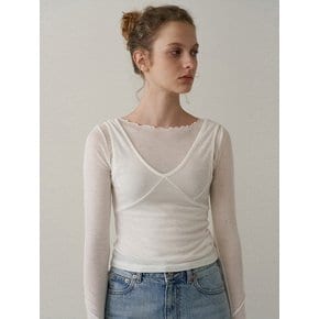 wool line layered top  (4colors)