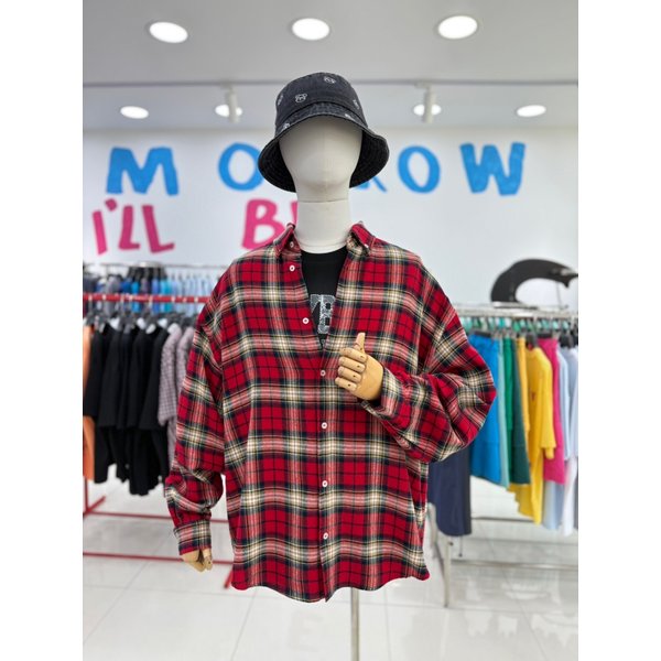 [여주점] 오버핏체크긴팔셔츠 JGZZ77502