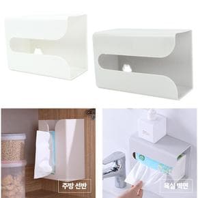 썬코 미용 화장지 테이블 휴지 주방 벽부착 티슈케이스