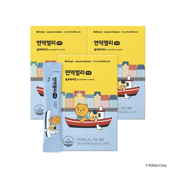 [덴프스 × 카카오프렌즈] 면역젤리 키즈 (14일분) x 3BOX