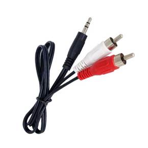 SW0033 ST3.5(M)-2RCA(M) 음향기기 연장케이블 변환케이블 오디오 스피커 TV PC 0.6M