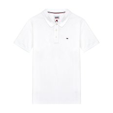 타미힐피거 타미진스 오가닉 파인 여성  반팔 폴로 티셔츠 화이트 DM0DM04266-100