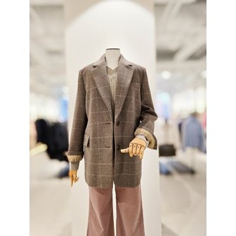 아이잗컬렉션 [파주점] [더아이잗컬렉션]울 캐시미어 체크 하프 코트 CRBA0CTK21