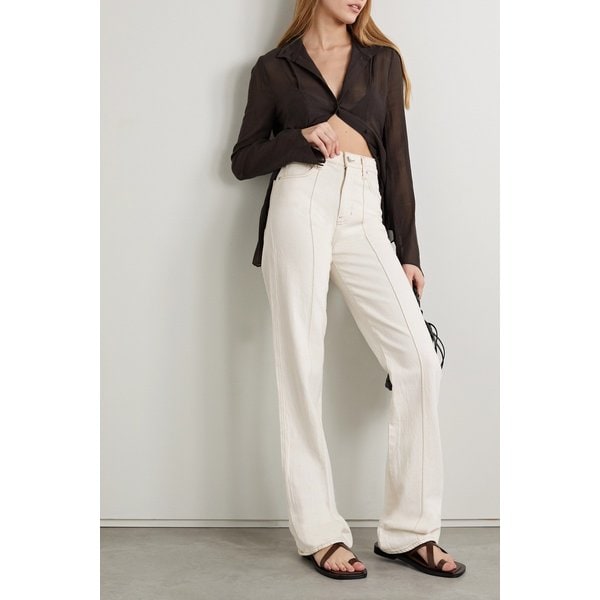 베로니카비어드 딜런 하이 라이즈 스트레이트 진 에크루 1647597303083575