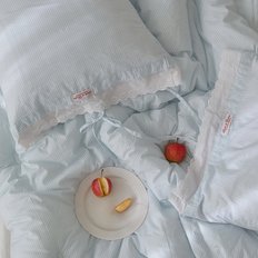 리틀슬리피 60수 아사 순면 레이스 차렵이불(Q이불베개세트)