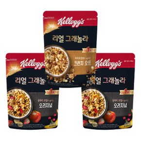 리얼 그래놀라 오리지널 400g x 2개 + 크런치 오트 400g x 1개