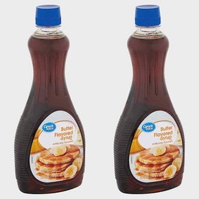 그레이트밸류 버터향 시럽 Great Value Butter Flavored Syrup 709ml 2개