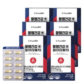혈행건강엔 알티지오메가3 60캡슐x6박스/6개월