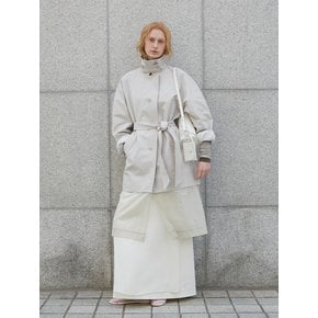 LAYERED TRENCH COAT [BEIGE]