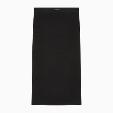 Calvin Klein Underwear 여성 코튼 스트레치 립 리브드 스커트 QS7350 -UB1