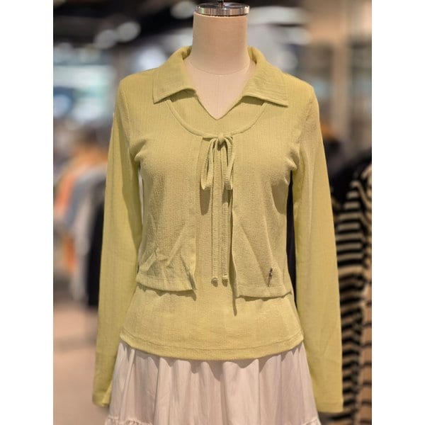 [파주점] 랩  리본 가디건 카라티셔츠 AR2CT463