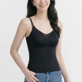 NU003 여성 노라인 노와이어 일체형컵 편한 쿨 심리스 브라탑 나시 2P
