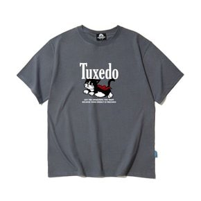 TUXEDO CAT GRAPHIC 티셔츠 - 그레이