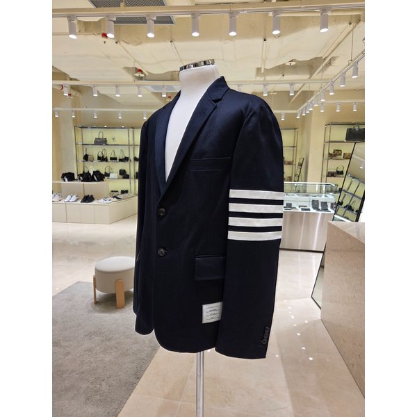 [부산점] 남성 4바 스트라이프 언컨스트럭티드 코튼 자켓 MJU490A-03788-415