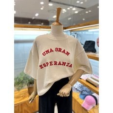레코브 고무자수 크롭 티셔츠(LG41E5ST013X)