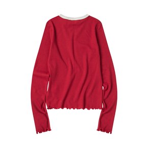 [스타필드코엑스][꼬모니노즈] 여성 LAYERED T-SHIRT [RED]