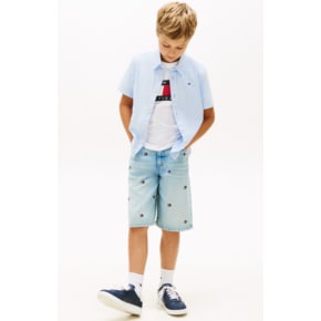 26년 S/S    T42G1HSH220BT2      스트레치 옥스포드 반팔 셔츠 (화이트, 블루)