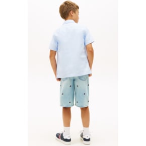 26년 S/S    T42G1HSH220BT2      스트레치 옥스포드 반팔 셔츠 (화이트, 블루)