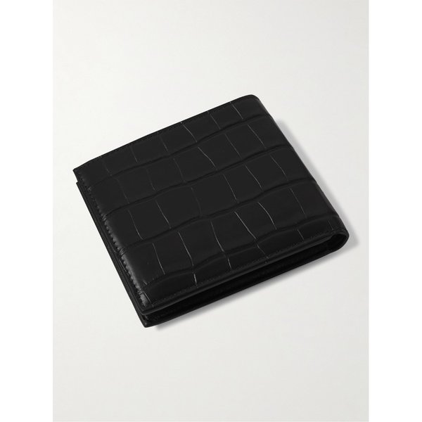 로고 프린트 크로크-이펙트 가죽 빌폴드 지갑 34344356237287179
