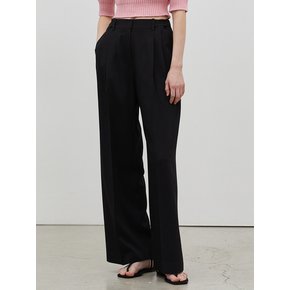 BUTTON DETAIL SLACKS - Black