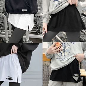 LND 패션 레이어드 이너스커트 페이크 허리밴딩 레깅