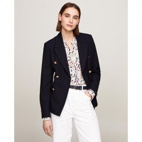 4822427 Tommy Hilfiger Button Pique Double Breasted Blazer - Desert Sky