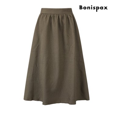 보니스팍스 텍스처드 플레어 롱 스커트 (XP8SK001M0)