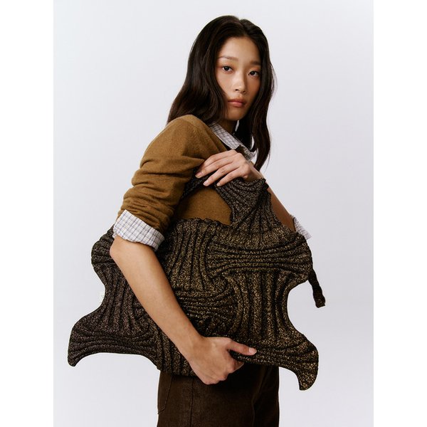 빅보우백 글리터블랙브라운