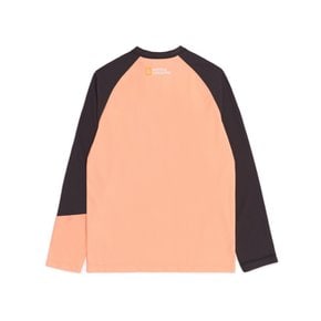 K222URG440 배색 집업 래쉬가드 CORAL