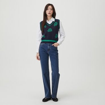 플라스틱아일랜드 [BEIGE]릴렉스 롱 데님 팬츠 (PR7DP202)
