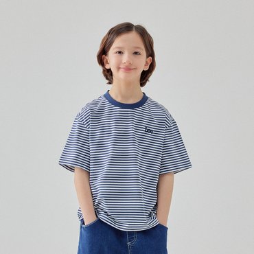 Lee Kids 루즈핏 스트라이프 반팔티 네이비 LK2502ST05NA