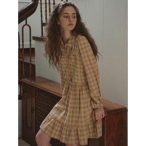 Prim Midi Tiered Dress_Mustard(OB6OP08)