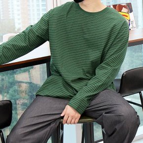 WUN 남자 빅사이즈 잔줄 단가라 긴팔 쭉티