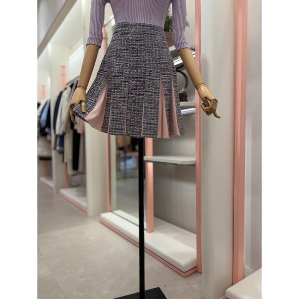 [여주점] 89%할인 여성 컬러블럭 트위드 스커트(ITM8WSK640)
