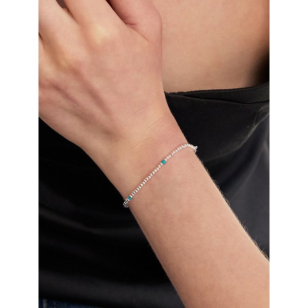 실버 925 브리즈 터키석 포인트 팔찌 LSB24