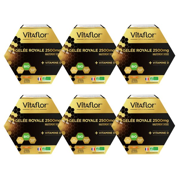 VITAFLOR ROYAL JELLY 비타플로르 바이오 로얄젤리 비타민D 10mlx20앰플 6팩