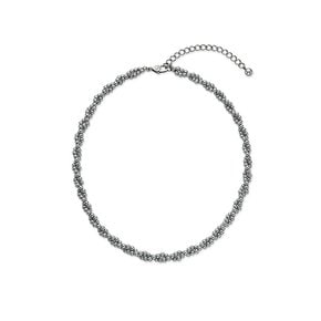 EN014 Glass pearl Necklace (SILVER)