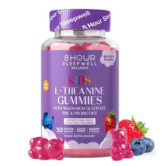  8 Hour Sleepwell 어린이 엘테아닌 구미 30비건 구미스