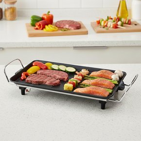 [E] 키친아트 다이아몬드 논스틱코팅 48cm 와이드 전기그릴 KAG-4827R