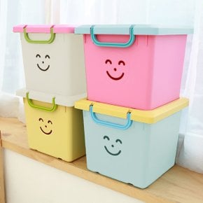 스마일정리함 장난감정리함 수납박스 리빙박스 25L 1+1