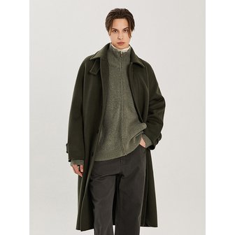 애드호크 23 FW 남여공용 세미 오버핏 발마칸 코트 (KHAKI)