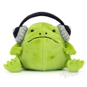 모마 젤리캣 헤드폰 레인 프로그 개구리 인형 MOMA JELLYCAT RICKY RAIN FROG WITH HEADPHONES P