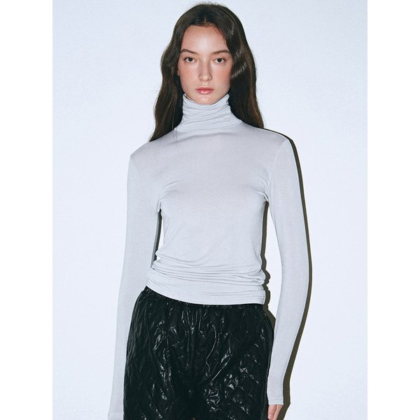 [ESSENTIAL] MINIMAL SPAN TURTLENECK_LIGHT GRAY