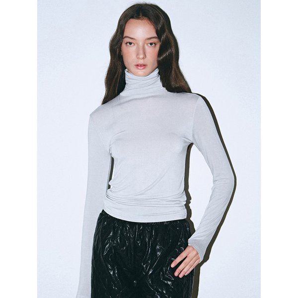 [ESSENTIAL] MINIMAL SPAN TURTLENECK_LIGHT GRAY