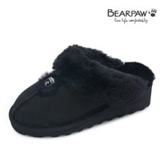 베어파우(BEARPAW) 여성 양가죽 키높이 슬리퍼 AGATA DOUBLE FACE 블랙 K2753001PDW