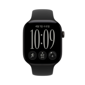 (1차 예약) 애플워치 12 셀룰러 46mm 블랙 알루미늄, 블랙 스포츠 밴드 (M/L) MJG94KH/A
