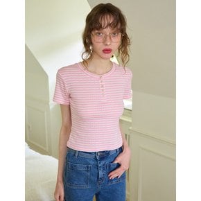 Punching Stripe T_ Pink